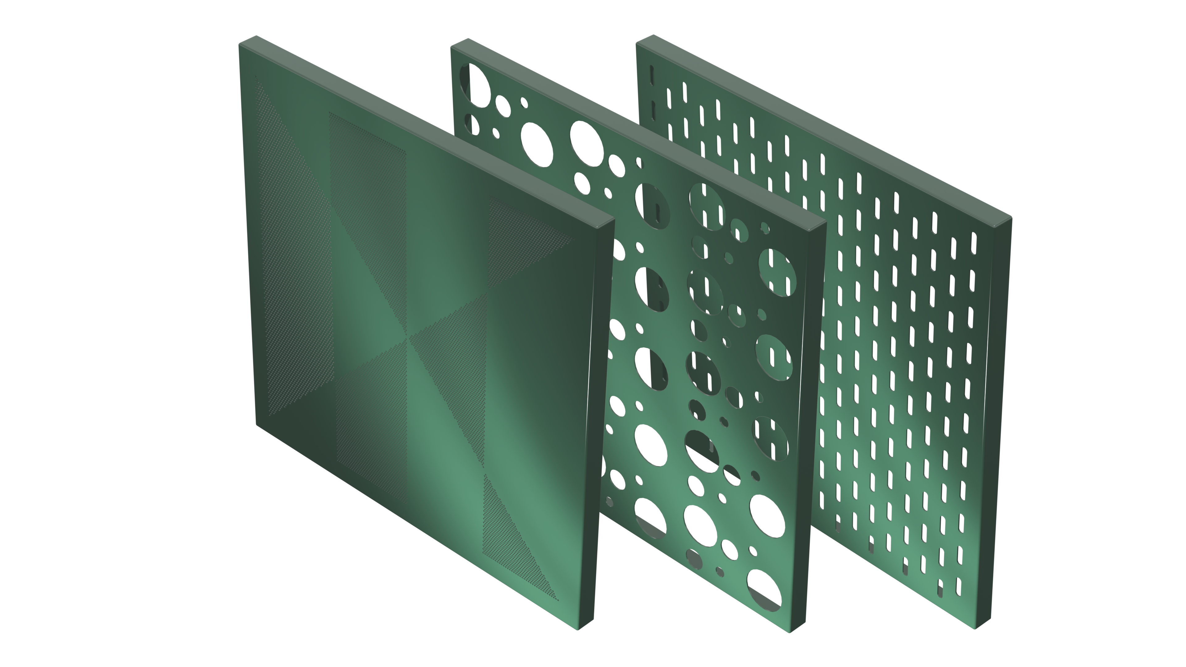 perforated panel designs made by Kencar metalwork fabrication